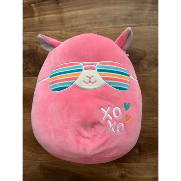 Squishmallows  Pavlo Llama 12" Sunglasses XOXO Valentines Pink Plush - Picture 1 of 6